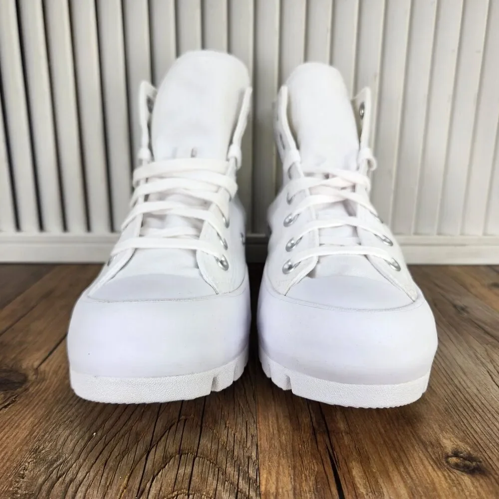Converse CTAS Lugged Hi Womens 7.5 White Canvas Platform Sneakers Shoes 565902C